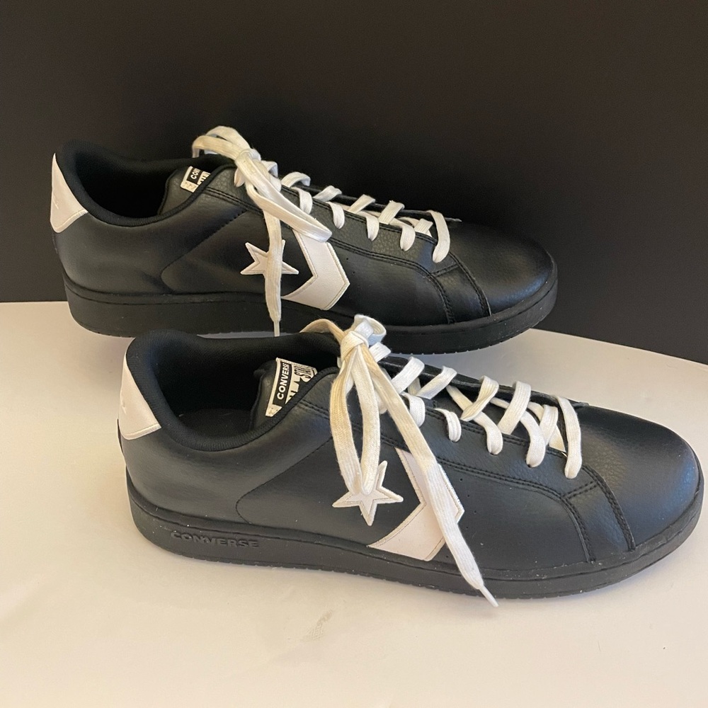 Converse All Star EV3 Ox Skate Shoes Black & White Leather 162866c Men's Size 13